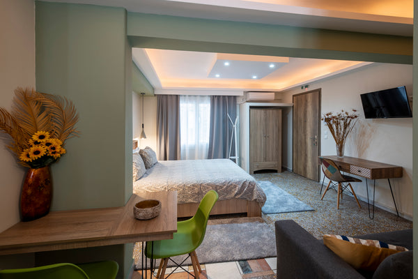 Downtown Studio offers accommodation with a seating area, a Smart Tv and  fully  Athens, Greece Athens Downtown Studio Entire condo vacation rental 42923423