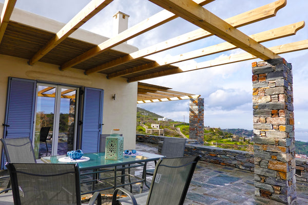 A newbuilt villa 100 sqm just a little above Ioulida village (the traditional ca  Cycladic Villa with sea view! Cycladic home vacation rental 31880626