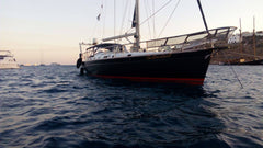 The yacht boasts a spacious folding dinette and a large teak-laid sundeck. <br / Greece Mykonos with luxury sailing yacht Sofia Star 1 Boat vacation rental 13081799