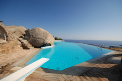 The room is located in a complex in Pirgi, very close to  Super Paradise Beach w Athens, Greece Mykonos Geust Room & Swimming Pool Private room in cycladic house vacation rental 7868884