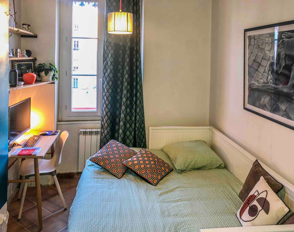 Jolie chambre dans un appartement de charme en plein centre ville. <br />Espaces Lyon, France La chambre bleue Private room in rental unit vacation rental 42213832