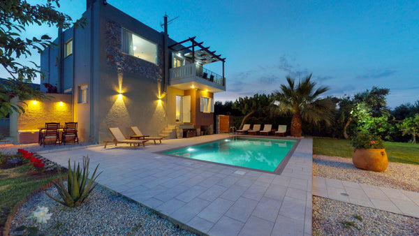 This luxury rental is located just 1 km from Kissamos city center, 5 km away fro Chania, Greece Luxury Villa With Private Heated Pool, Kissamos Entire villa vacation rental 19581840