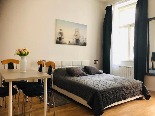 Featuring city views, apartments provides accommodation with a balcony and a ket  Modern cozy apartments in central Prague Entire rental unit vacation rental 47054898