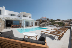 The luxury newly built Villa Petra Mare being nicely hidden on a quiet flat hill London, United Kingdom Villa Petra Mare above Mykonos town | Private pool Entire villa vacation rental 51616076