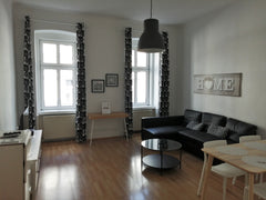 The apartment has a living room, a small bedroom, bath, toilet, kitchen, balcony Vienna, Austria Apartment near Schönbrunn - with balcony Entire rental unit vacation rental 21396367