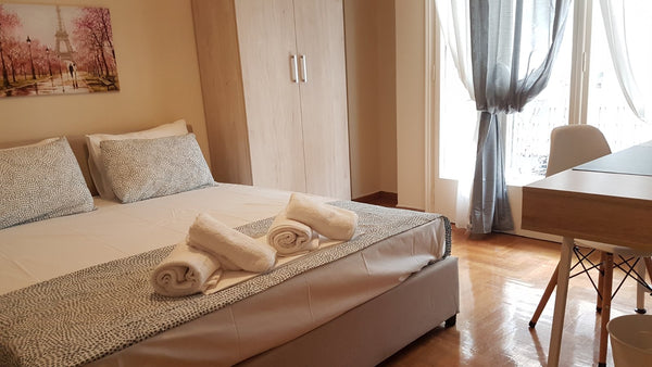 A large apartment of 150 sqm, sunny, airy and renovated, on the 1st floor locate Athens, Greece Begonia-Athens Center, 6 BD, 2.5 BATH Entire condo vacation rental 598143753711010419
