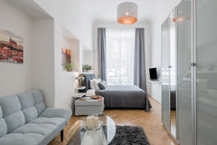 Wander the preserved parquet floors and bask in sunlight at this stylish apartme Prague, Czechia Soak Up the History of an Elegant Royal Route Palazzo Entire serviced apartment vacation rental 20275864