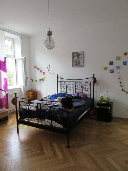 Das Zimmer ist 20 Quadratmeter groß und  befindet sich straßenseitig. Die Straße Austria Helles Zimmer im 16ten Bezirk in Wien Private room in rental unit vacation rental 25806946