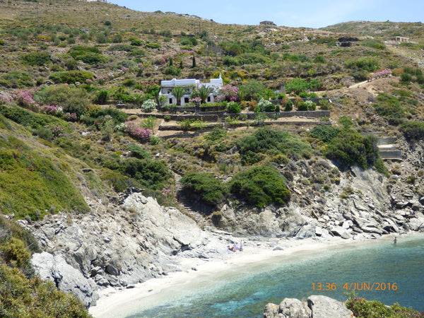 We are back after a few years offline! This 2 bedroom house is situated on the n  Exclusive Beach House ! Cycladic home vacation rental 13490677