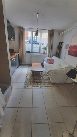 As you can see there is a double bed! An additional person is welcome, but it wo Brussels, Belgium Cosy 30m2 studio in St Gilles family house Entire rental unit vacation rental 49813359