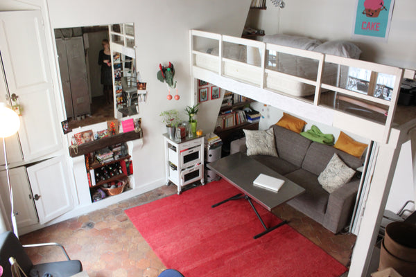 Charme de l'ancien : poutres et tomettes au sol. Hauteur sous plafond 3 mètres.  Paris, France 26mc Proche quartier latin Entire rental unit vacation rental 7160885