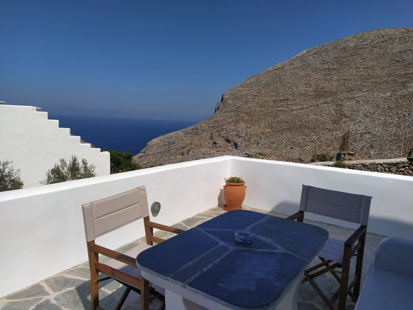 Νewly built house with unlimited view to Naxos and Donoussa and spectacular suns Chalandri, Greece Traditional newly built house with big terrace Cycladic home vacation rental 36721863