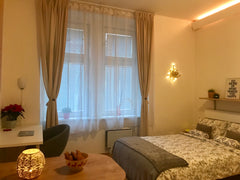 This lovely studio flat is located in popular Karlin area. Walking distance to O Prague, Czechia Bright and cozy studio 15 minutes to city center Entire rental unit vacation rental 5404280