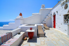 Magnificent house (110m2) of Cycladic architecture with breathtaking undisturbed Greece Aegean View House | Entire home in Agios Romanos Cycladic home vacation rental 19217444