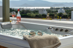 Delightful and spacious home (100 sq.m.) with veranda that offers beautiful sea  Naxos, Greece Premium Home,  Hot Tub, Sea View, 2BR Entire villa vacation rental 15797223