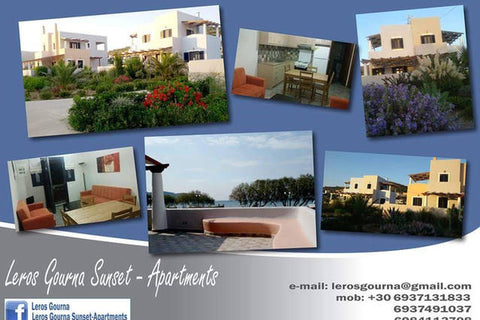 Τα διαμερίσματά μας «Leros Gourna Sunset-Apartments» βρίσκονται ελάχιστα μέτρα α  Leros Gourna Sunset -Apartement 1 Entire home vacation rental 14517733