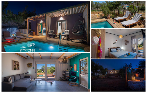 A sea-view luxurious villa with an artistic touch located in an idyllic area. Th  Villa Myrtoniki - Sea-View Heated Pool Experience Entire villa vacation rental 50098560