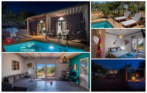 A sea-view luxurious villa with an artistic touch located in an idyllic area. Th  Villa Myrtoniki - Sea-View Heated Pool Experience Entire villa vacation rental 50098560