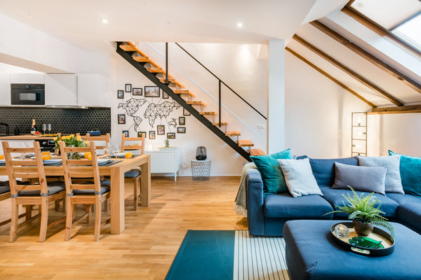 Start the day with soft morning light streaming through the skylights of this go Prague, Czechia Charming Views From a Private Penthouse Apartment Entire loft vacation rental 22396326