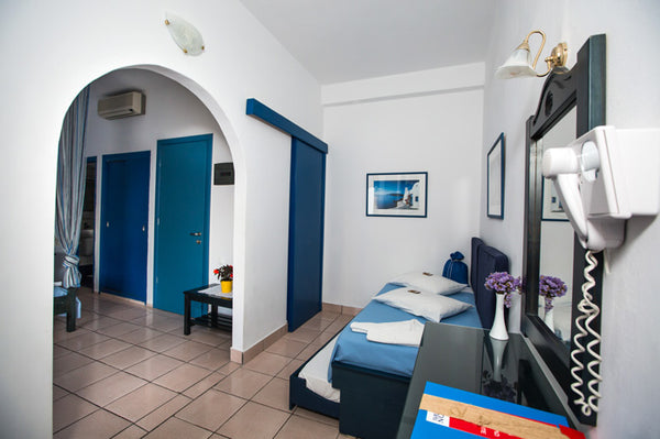 Cycladic style decoration<br /><br /><b>License number</b><br />Exempt  Family Room for up to 4 persons Room in hotel vacation rental 20404621