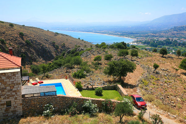 Situated on the top of a small hill, at the edge of a gorge, overlooking the res Rethimnon, Greece Experience villas Chrysa sea views Entire villa vacation rental 1795818
