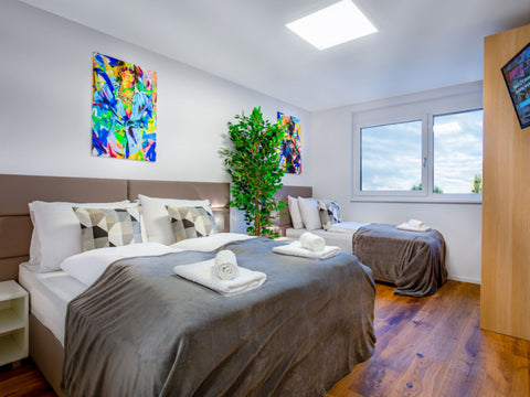 Beautiful penthouse apartment with one bedroom and a terrace with city view. Ful Vienna, Austria One Bedroom Penthouse Apartment with terrace and city view Entire rental unit vacation rental 41574745