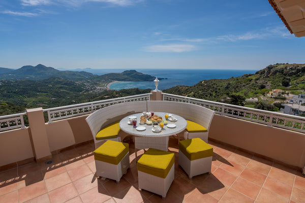 Our resort is located in a amphitheatric location overlooking the beach of Plaki Rethimnon, Greece Sellia Resort Excl1 (NEW)-Incredible Sea View Entire villa vacation rental 18135923