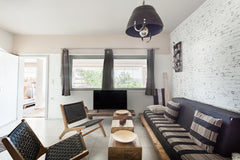 This apartment features an inspiring decor that blends natural materials with a  Agios Nikolaos, Greece Relux Apartment Entire rental unit vacation rental 32285831