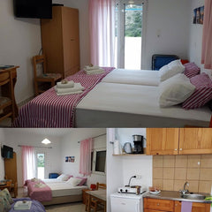 Aaron Studios Apartments A seaside holiday home in the small town of Agia Fotia  Ferma, Greece Agia Fotia -Studio with couch Entire rental unit vacation rental 31271894