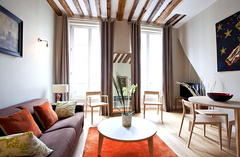 Full appartment with one bedroom ( 500 SF )  high ceilings with wooden beams.    Barcelona, Spain Marais classique Charm Private room in rental unit vacation rental 7363843
