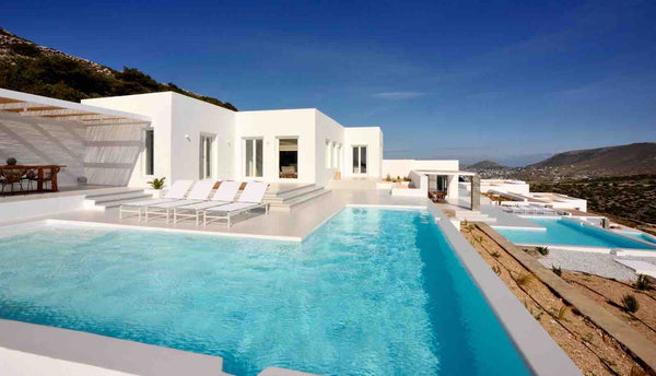 This plot of 8.000 m2 on the island of Paros, consists of 4, fully equipped and  Paros, Greece Two Dedroom Suite with Private Pool and SeaView Cycladic home vacation rental 21508849