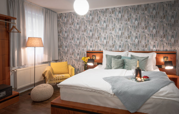Come and relax in this a cozy studio apartment with natural colours and a calm a Prague, Czechia Deluxe Studio in City Centre - Four Elements Room in aparthotel vacation rental 29322949