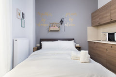 The studio is at the 2nd floor and it's 18 square meters. Inside the room is loc GR A comfortable small studio nearby Acropolis 201 Entire rental unit vacation rental 44589839