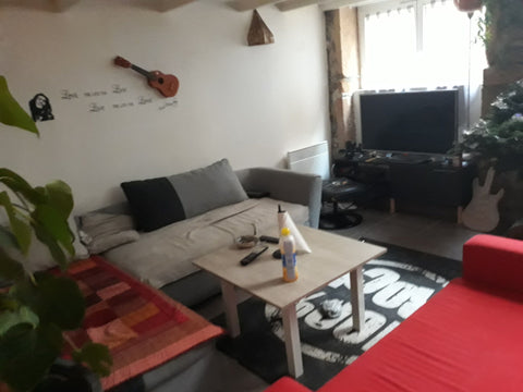 Bonjour, nous hébergeons ponctuellement des personnes dans notre salon. Il y'a é Île-de-France, France Salon confortable dans duplex avec terrasse Shared room in rental unit vacation rental 30576510