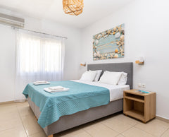 Enjoy your holidays in a peacefull enviroment,just 100 meters away from the beau Chania, Greece Sun Beach sea view twin room Entire serviced apartment vacation rental 33658994