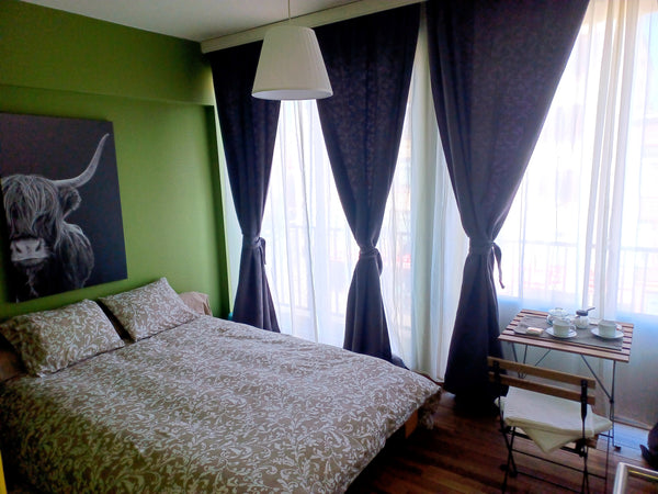 Appartement qui se trouve près des transports en commun, facile accès au centre   Chambre double, possibilité pour 1 ou 2 personnes. Private room in bed and breakfast vacation rental 40340080