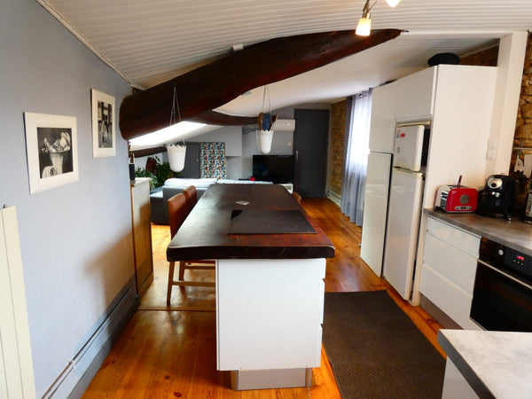 Nous vous accueillons dans un appartement atypique et calme d’environ 50m2 sous  Lyon, France Chaleureux T3 situé au cœur de la Part-Dieu Entire rental unit vacation rental 48459484