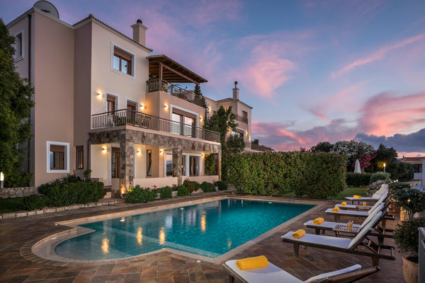 The luxurious Caneva Villa is built on a small hill. The view is simply amazing. Chania, Greece LUXURY 3 BEDROOM VILLA Entire villa vacation rental 2063883