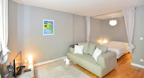 A lovely recently renovated 35 sq. m. pied-à-terre with a view of Place Guichard Lyon, France Mazenod - Appart'Ambiance Entire rental unit vacation rental 31628432