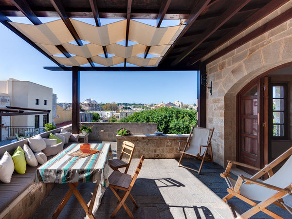 The 160 m2 Medieval Villa has three bedrooms with king size beds, two bathrooms  Rhodes, Greece Unique Medieval House Entire home vacation rental 11727879