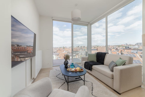 This lovely apartment is filled with natural light. Recently renovated, our loca Brussels, Belgium Sweet Inn | Sunlit 2BR W/ spacious  terrace Entire rental unit vacation rental 51440534