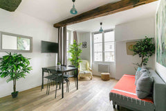 A 2-room apt. in a 17th century house, located on the Place de la Contrescarpe,  Paris, France sur la place Contrescarpe, devant la fontaine Entire rental unit vacation rental 29624745