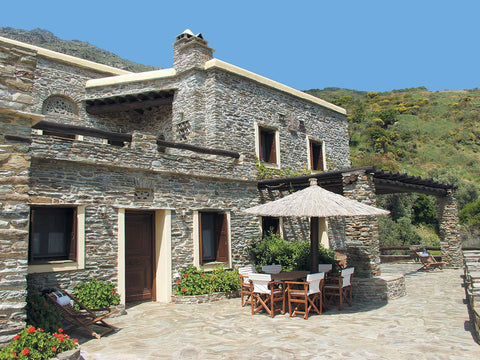 Beautiful traditional stone house, (interior 70 squaremeters), with typical cycl Andros, Greece ANDROS VILLA BANA Cycladic home vacation rental 6124302